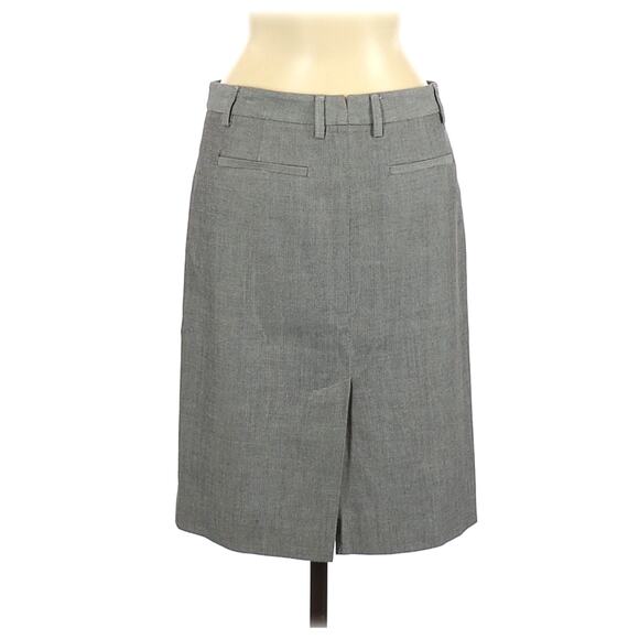 Theory Herringbone High Waist Gray Pencil Straight Skirt 6 Career Work - Picture 2 of 3